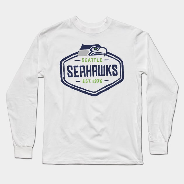 Seattle Seahaaaawks 06 Long Sleeve T-Shirt by Very Simple Graph